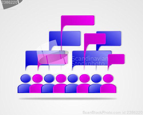 Image of Socializing concept - people communicating with each other