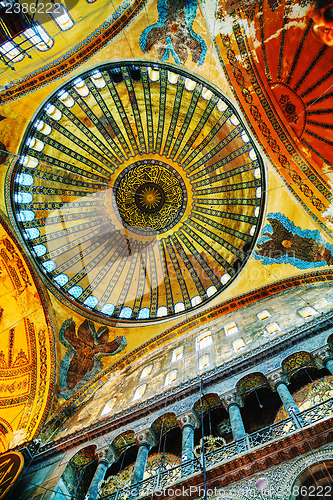 Image of Interior of Hagia Sophia in Istanbul, Turkey