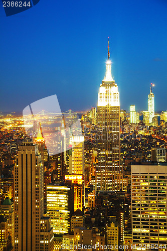 Image of New York City cityscape in the night