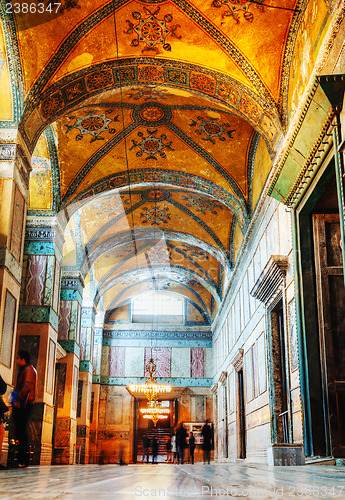 Image of Interior of Hagia Sophia in Istanbul, Turkey