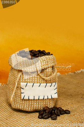 Image of Sack with roasted coffee beans