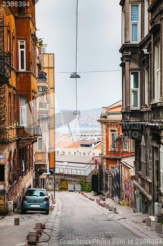 Image of Lonely street of Istanbul in the evening