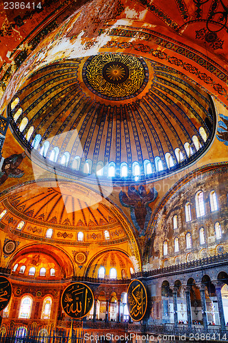 Image of Interior of Hagia Sophia in Istanbul, Turkey