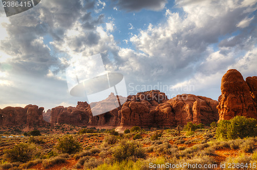 Image of Scenic view at Arches National Park, Utah, USA
