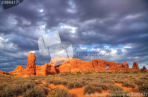 Image of Scenic view at Arches National Park, Utah, USA