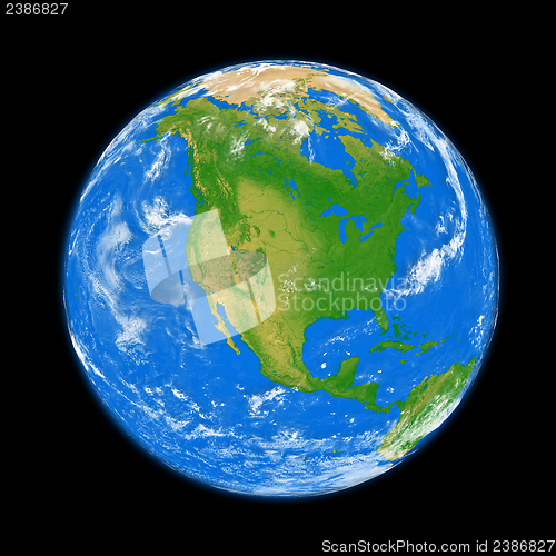 Image of North America on Earth