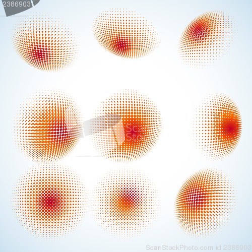 Image of Abstract halftone circle design. EPS 10