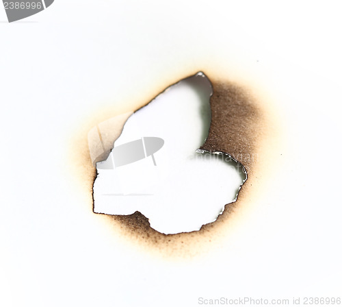 Image of burned paper