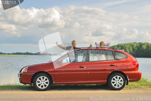 Image of Journey to families on car