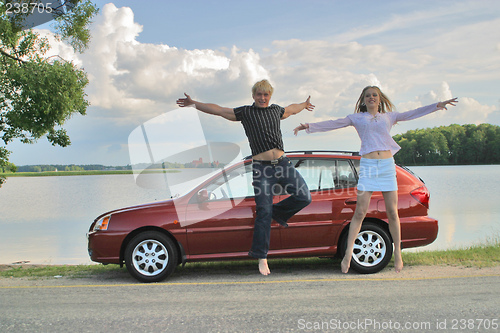 Image of Journey to families on car