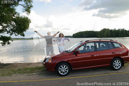 Image of Journey to families on car