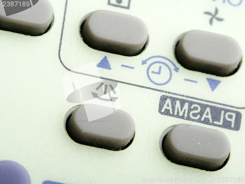 Image of Remote buttons.