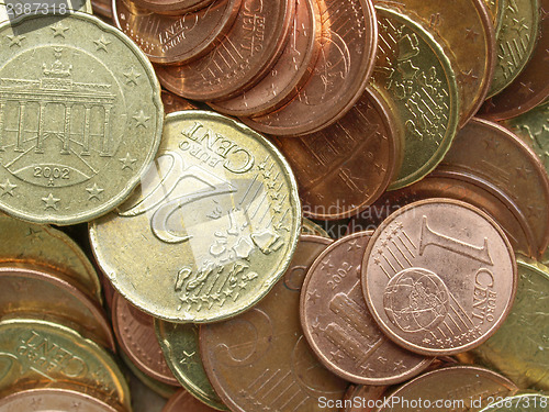 Image of Euro coins background