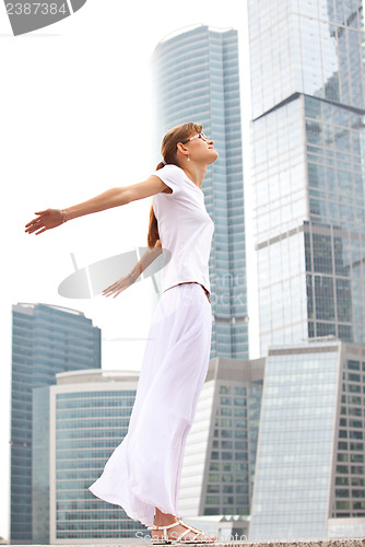 Image of girl in white