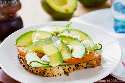 Image of Avocado with Feta sandwich