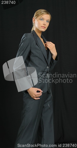 Image of Young beautiful smiling business woman