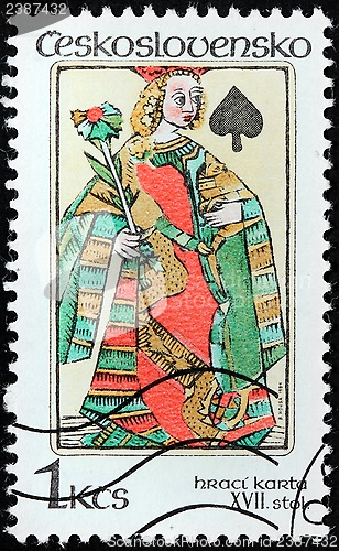 Image of Queen of Spades Stamp