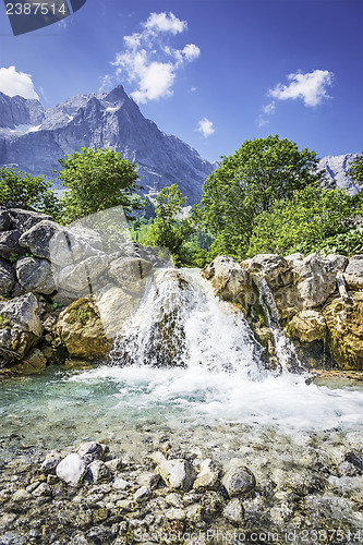 Image of Waterfall and rocks in the Austrian Alps