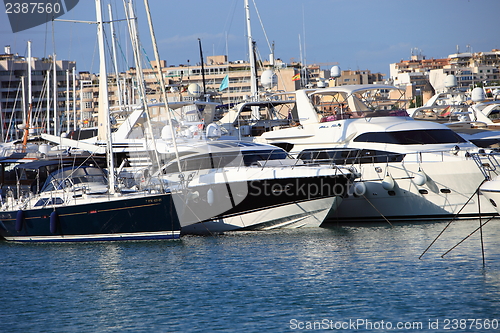 Image of Luxury yachts in harbour