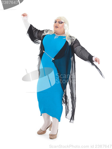 Image of Drag queen dressed as a female singer