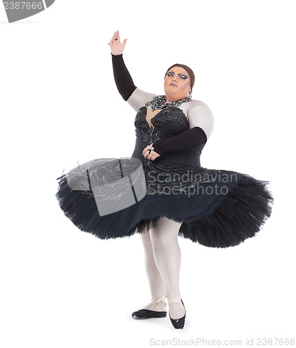 Image of Drag queen dancing in a tutu