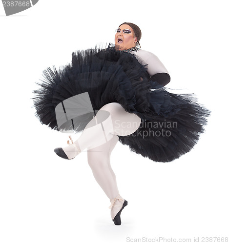 Image of Drag queen dancing in a tutu