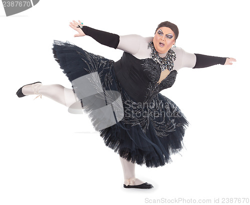 Image of Drag queen dancing in a tutu