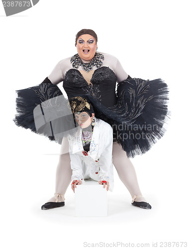 Image of Two drag queens performing together