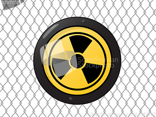 Image of Metallic nuclear sign