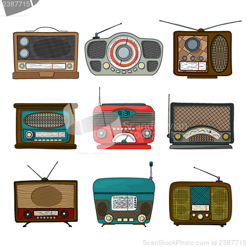 Image of Retro radio icons