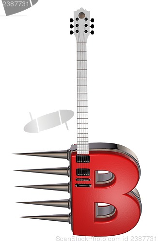 Image of letter b guitar