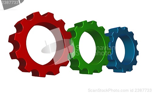 Image of rgb gear wheels