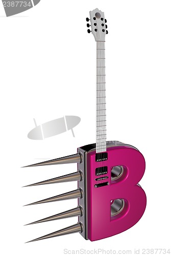 Image of letter b guitar