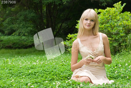 Image of girl with clover diadem