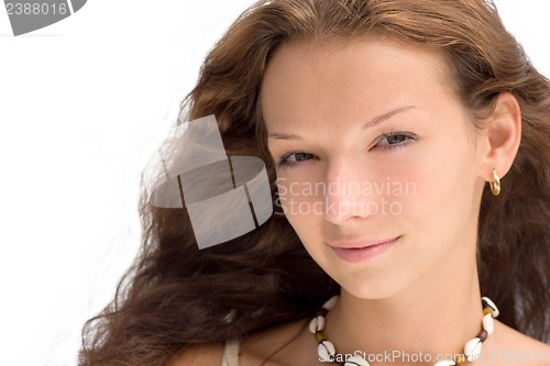 Image of Isolated girl on white