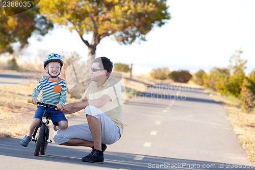 Image of family hiking