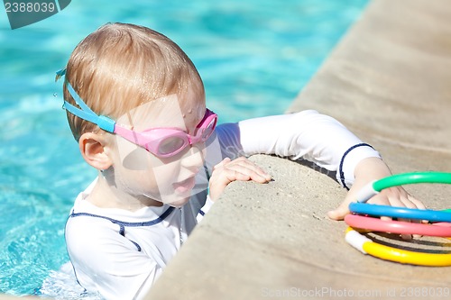 Image of boy at the pool