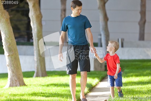 Image of family in the park