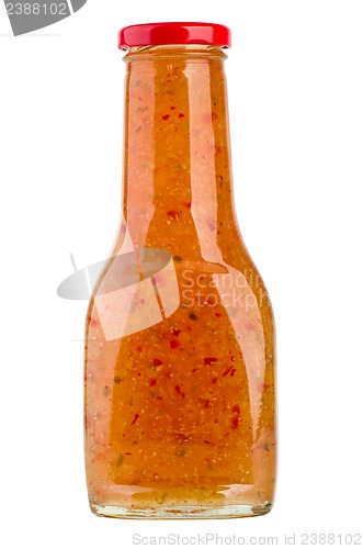 Image of Bottle of sweet asian chilli sauce