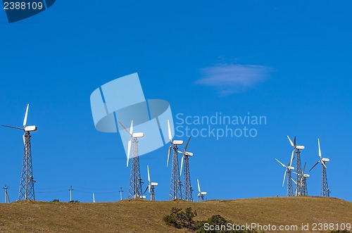 Image of Wind turbine towers