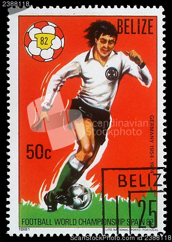 Image of Stamp printed by Belize, shows World Football Championship