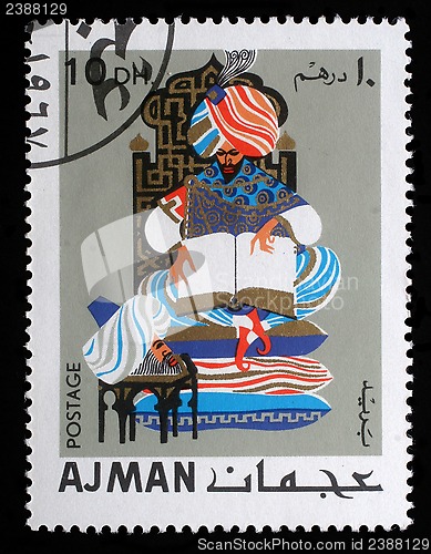 Image of Stamp printed by Ajman shows Oriental fairy tales