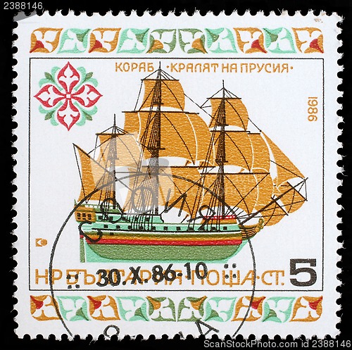 Image of Stamp printed in Bulgaria a shows image ship