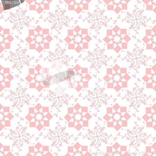 Image of  seamless geometric and floral pattern 