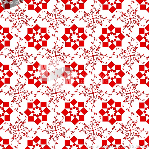 Image of  seamless geometric and floral pattern 