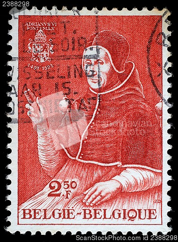 Image of Stamp printed by Belgium shows Paulus Adrianus VI