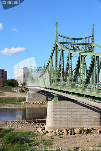 Image of River Mures suspension bridge