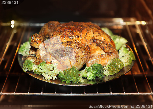 Image of cooking roast turkey