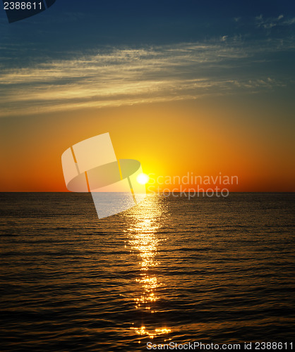 Image of good sunset over river