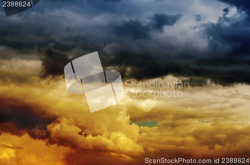 Image of dramatic sky at sunset